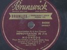 Jazz 78 MOONDOG Rim Shots/Improvisation in 4/4/Improvisation in 7/4 on Brunswick