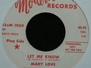 RARE L.A. NORTHERN SOUL 45 - MARY LOVE - MODERN - WHITE DEMO