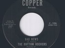 RARE MICHIGAN ROCKABILLY 45rpm THE RHYTHM ROCKERS BAD NEWS / TWILIGHT on COPPER