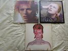 DAVID BOWIE - 3 X LP (Space oddity, Hunky Dory, Aladdin Sane) Orange labels VG+