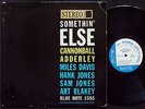 CANNONBALL ADDERLEY Somethin' Else LP BLUE NOTE 1595 NY RVG EAR ST Miles Davis