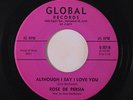 rare Poporn Oldies 45 ROSE DE PERSIA on GLOBAL Hear