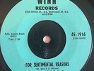 Mega RARE Doo Wop 45 Marvells on WINN Sentimental Journey R&B 50's KILLER DC