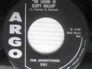 the MONOTONES Legend Of Sleepy Hollow b/w Soft Shadows ORIGINAL doo-wop 45 cc763