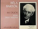 AUDIOPHILE - SANDOR VEGH-LYSY / Bartok Duo for Two Violins / French Astree AS 70