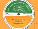 BBC TRANSCRIPTION Top Of The Pops 406 LP UK 1972 HAWKWIND x 2 PRETTY THINGS x 2