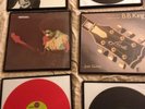Framed Vinyl And Artwork. Springsteen, Hendrix And B.B. King Records.