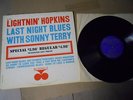 LIGHTNIN HOPKINS-LAST NIGHT BLUES-SONNY TERRY- BLUES LP ON BLUESVILLE- 1ST PRESS