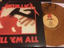 Metallica KILL 'EM ALL DIRTY MUSTARD/GOLD VINYL LP. New. Iron Maiden Metal