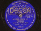 78 RPM  Joseph Falcon / Cleoma Falcon, Decca 17001, EE-   Cajun