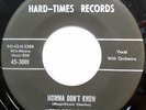 LITTLE RON JOHNSON 45 Momma Don't Know / This Old World ROCKABILLY Original e189