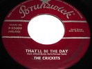 THE CRICKETS That'll Be The Day 45 Rockabilly Brunswick BUDDY HOLLY NM- Beauty