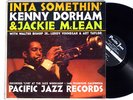 KENNY DORHAM & JACKIE McLEAN: INTA SOMETHIN' pacific jazz LP / signed? MONO DG