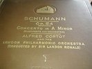 SCHUMANN CONCERTO IN A MINOR FOR PIANO & ORCH ALFRED CORTOT & SIR LANDON RONALD