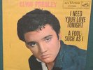 Elvis Presley I Need Your Love Tonight 45 W/ RARE Elvis Sails Sleeve 1959