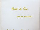 BOULE DE SON Just' en passant PROG FOLK ROCK  PRIVATE Canada QUEBEC LP