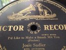 78 RPM JOSIE SADLER 1-sided  I'd Like To Make A Smash Mit You VICTOR 5762 NM E+