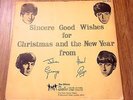 THE BEATLES 1ST RARE 1963 FAN CLUB CHRISTMAS XMAS FLEXI DISC ORIGINAL SLEEVE