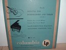 SCHNEIDER & KIRKPATRICK   BACH SONATAS   RARE 1950 COLUMBIA 10 INCH 3LP SET VG++