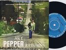 ART PEPPER Returns Swedish 45PS 1957 Sonet Russ Freeman Ben Tucker Gary Frommer