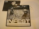 INFEST : slave LP / deep six Draw Blank Records with insert Black vinyl punk OOP