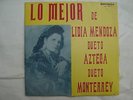 LIDIA MENDOZA-DUETO AZTECA-DUETO MONTERREY LO MEJOR RARE COLOMBIA LP