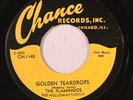 FLAMINGOS: Golden Teardrops / Carried Away 45 (repro) Vocal Groups