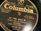 DEPRESSION 78 RPM  HOT DANCE FRED RICH Or As Time Goes By COLUMBIA 2536-D  E