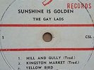 SUNSHINE IS GOLDEN THE GAYLADS  COXSONE FOLK AND CALYPSO - VG