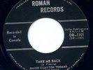 David Clayton Thomas Shays RARE Mod Psych Freakbeat 45 ROMAN Take Me Back LISTEN