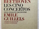 EMIL GILELS, CLUYTENS - BEETHOVEN the 5 piano concertos EMI FCX 5xLPs box EX++