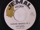 rare Texas Soul 45 DAVE RUSSELL harlem shuffle JEMAL