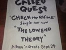 Vtg A Tribe Called Quest Low End Theory Check The Rhyme Promo Poster ATCQ Jive