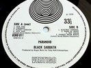 Black Sabbath - Paranoid LP Vertigo Swirl 6360 011 EX+ Stunning Condition
