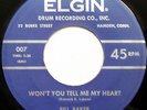 BILL BAKER & The CHESTNUTS 45 Won't You Tell Me ELGIN VG++ DOO WOP bb2475
