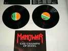 MANOWAR --- very rare original 1992 THE TRIUMPH OF STEEL Double LP Saxon