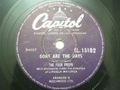 THE FOUR PREPS gone are the days Lincoln Mayorga INDIA RARE 78 RPM RECORD VG
