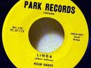 Chicago Doo Wop 45 FOUR GENTS On Bended Knee/Linda on PARK - 1957, RARE