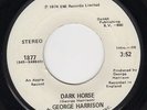 BEATLES 45 GEORGE HARRISON WHITE APPLE LABEL 1877 DARK HORSE TRANSITIONAL LABELS