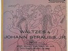 ANDY WARHOL cover art WALTZES BY JOHANN STRAUSS 7” EP CAMDEN CAE 158