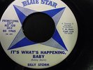 Billy Storm It's What's Happening Baby / That Funny Feeling Blue Star 1965 Promo