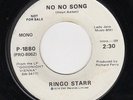BEATLES 45 RINGO STARR NO NO SONG WLP PROMO DJ WHITE LABEL MONO APPLE P-1880