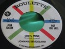 Rare Rockabilly 45 : Johnnie Strickland   She's Mine   Roulette 4119 Disk Jockey