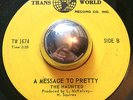 GARAGE PUNK The Haunted MESSAGE TO PRETTY Trans World 45 rare Canadian Montreal