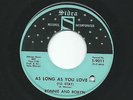 Rare Northern Soul Ronnie & Robyn 'As Long As You Love Me' Sidra Label 45 VG+