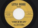 '64 Philly White Doowop ILLUSIONS Story Of My Life/Walking Boy VG+ HEAR BOTH