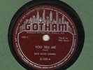 c 78 RPM Dick Davis Gotham G-182 in V+ (bop vocal side B)