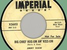 JIMMY SHAW Big Chief Hug-um an' Kiss-um 45rpm Imperial 1959 black rockabilly