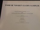 TODD RUNDGREN - RADIO SAMPLER - 1979 - BACK TO THE BARS - PATTI SMITH - PROA788