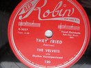the VELVETS she's gotta grin / they tried on RED ROBIN 78 Doo-Wop w80